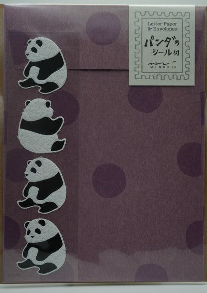 Midori Panda Stationery Set